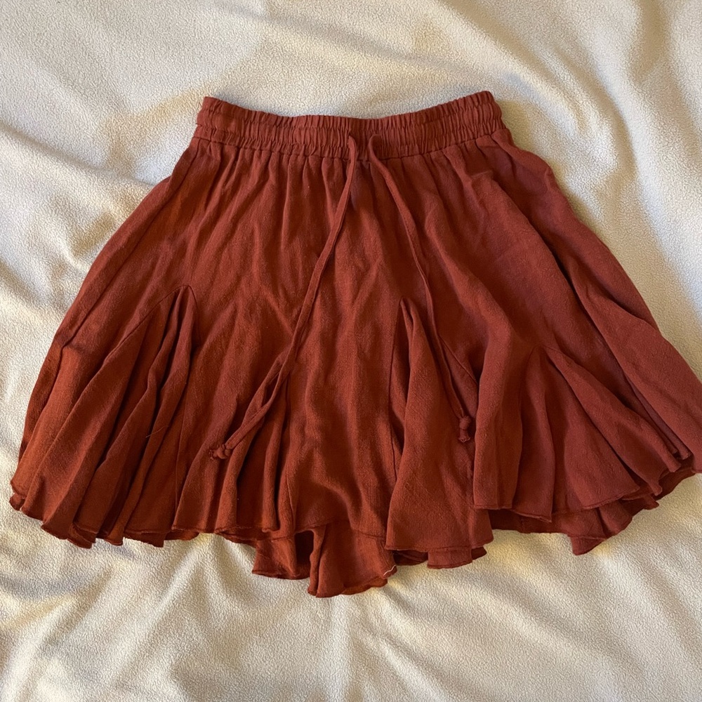 Burnt Orange Mini Skirt